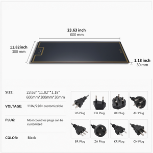 Calentador de Bandeja con Superficie de Cerámica y Vidrio, Termostato Digital, Protección contra Sobrecalentamiento, Temperatura Personalizable, Calentador de Superficie Completa - Product Image 1