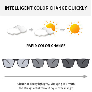 <b>Sunglasses</b> <b>Square</b> Frame Polarized UV380 TAC Lens Black Unisex For Cycling Driving Night Market - Product Image 5