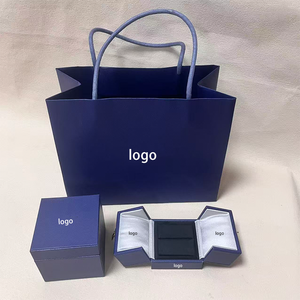 Factory Wholesale In Stock Custom Brand <b>Ring</b> <b>Box</b> With Luxury Packaging Bag & Paper <b>Box</b> For Women,Leather Double Door <b>Ring</b> <b>Box</b> - Product Image 1