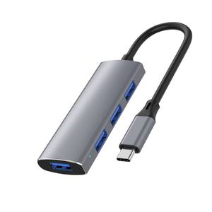4 в 1 USB C на USB 3,0 3 USB 2,0 концентратор разветвитель Type C док-станция для ноутбука iPad <span class=keywords><strong>Samsung</strong></span> iPhone - Product Image 1
