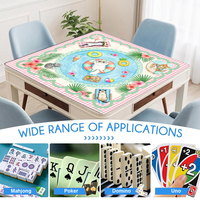 Tapis de mahjong personnalisé en néoprène 33 pouces, motif floral de luxe américain, antidérapant, en caoutchouc silencieux, housse de table, usine DDP USA