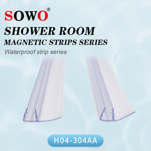 F-Shape Frameless Modern Shower <strong>Door</strong> Seal <strong>Strip</strong> H04-304AA Waterproof PVC for Shower Room Glass <strong>Door</strong> - Product Image 2