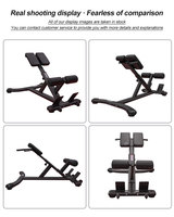 Chaise romaine commerciale robuste en fer, réglable sur plusieurs niveaux, avec poignées en PVC, banc d'hyperextension dorsale portable et pliable, capacité 35 kg
