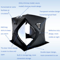 Pop Up personnalisé extérieur Mobile Sauna tente chambre Portable carré randonnée isolé Camping glaçon pêche tente hiver chaud tente