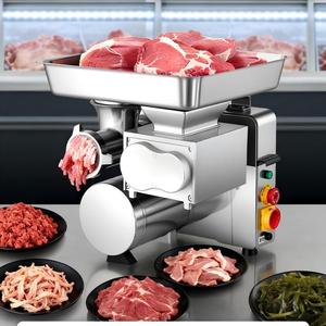 Tritacarne e affettatrice elettrica commerciale industriale in acciaio inox per tritare e affettare automaticamente - Product Image 4