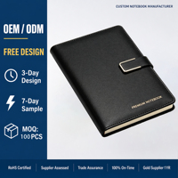 Libreta de Cuero PU Negra con Logotipo Personalizado, Cierre Magnético Metálico, Tapa Dura, Agenda de Negocios, Planificador, Regalo Corporativo para Oficina, Impresión UV