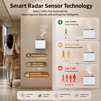 Radar Sensörlü Mini Pil/Type-C ile Çalışan Koku Dağıtıcı 50ml Plastik Şişe Koku Aroması Dağıtıcı Asansör ve Araba İçin
