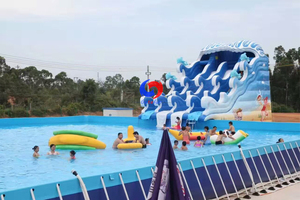 Grand <span class=keywords><strong>toboggan</strong></span> <span class=keywords><strong>gonflable</strong></span> de <span class=keywords><strong>piscine</strong></span> d'eau de vague de quatre voies de parc aquatique commercial extérieur d'éclaboussure avec les piscines <span class=keywords><strong>hors</strong></span> <span class=keywords><strong>sol</strong></span> - Product Image 6