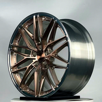 Nouvelles jantes en aluminium forgé gris canon, finition usinée, design concave, moyeu central, 18-22 pouces