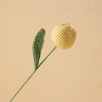Kit de Crochet Fleurs Réalistes Faites à la Main – Petites Tulipes en Peluche pour Remise de Diplôme, Noël, Nouvel An Chinois