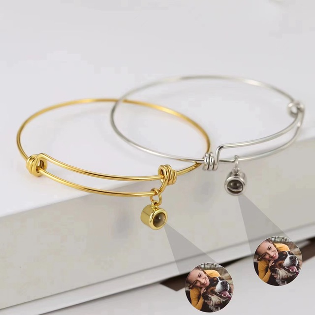 Duoying Personalized Projection Bracelet Custom Stainless Steel Adjustable Projection Bracelet