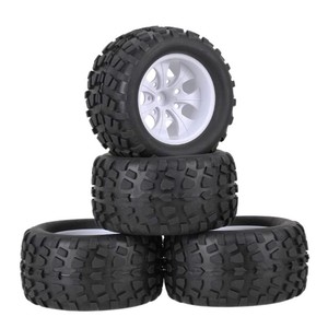 4 pièces jante de roue en plastique avec <span class=keywords><strong>pneus</strong></span> pour HSP 94108 94111 1/10 RC <span class=keywords><strong>Monster</strong></span> Truck - Product Image 2