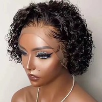 Nouvelle Arrivée Cheveux Remy Vietnamiens Courts Coupés sur Mesure pour Perruques Lace Front Sans Colle Dentelle Transparente Couleur Naturelle Densité 150%-180%