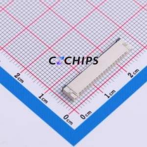 XW1020012-200R-002 FFC/FPC Connector SMD,P=1mm,Horizontal Mount Connector Flip Cover Type Bottom Contact 20P 1mm - Product Image 2