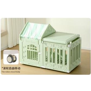 Corral para Mascotas Modular de HDPE y Acrílico, Resistente al Agua, con Ruedas Móviles y Desmontable, para Interiores - Product Image 1