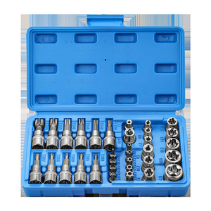 Jeu de 34 embouts de tournevis Torx de type E, embout de 1/4 pouce, pour réparation automobile et rénovation domestique - Product Image 1