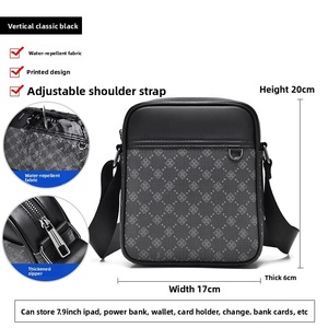 Sac bandoulière homme tendance à motif géométrique en PVC imperméable, <span class=keywords><strong>léger</strong></span> et décontracté <span class=keywords><strong>pour</strong></span> voyage, sac à bandoulière <span class=keywords><strong>pour</strong></span> affaires, <span class=keywords><strong>été</strong></span> 2024 - Product Image 2