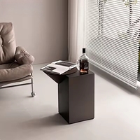 Meubles de salon et de chambre modernes, design tendance, table basse et table d'appoint en acier inoxydable géométrique, tailles personnalisées