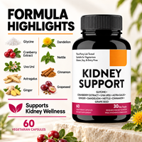 Complément Alimentaire Populaire pour le Soutien Rénal : Mélange Herbal Végétarien en Capsules (Canneberge, Uva Ursi, Pissenlit, Pépins de Raisin)