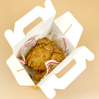Boîte personnalisée à emporter Restaurant Snack Ailes de poulet frit Recyclable Jetable Fast Food Burger Boîtes à emporter Frites