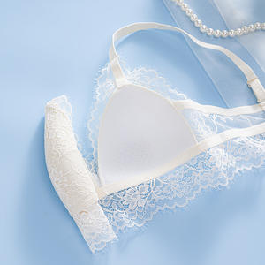 Nouveau design sans couture de corset en satin ensemble de sous-vêtements en dentelle sexy <span class=keywords><strong>culotte</strong></span> de soutien-gorge en maille transparente - Product Image 5