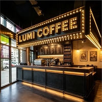 Ensemble de lettres lumineuses LED rétroéclairées 3D en acier inoxydable - Publicité directionnelle multicolore pour mariages, boutiques, événements