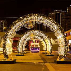 Luces Decorativas de Arco con Cambio de Color, Impermeables IP65, para Uso en Interiores/Exteriores, Centros Comerciales, Caminos Navideños, Festividades - Product Image 1