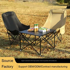 Custom Logo High Quality Moon <strong>Chair</strong> Camping Durable Outdoor Folding Beach <strong>Lightweight</strong> Camp Garden Lounge Odm Portable Swing