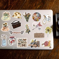 Lot de 50 autocollants vintage pour scrapbooking, autocollants esthétiques rétro pour journal, carnet, bouteille d'eau, autocollants décoratifs