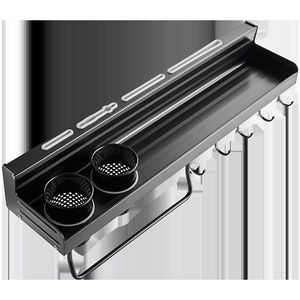 Wall Mounted Kitchen Storage Rack Knife Holder Seasoning Organizer Utensil Rack Minimalist Design Easy Cleaning Rectangle Shape - Product Image 5