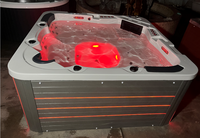 Piscine extérieure de spa de jardin en acrylique pour 5 personnes avec lumière LED, fabriquée par l'usine source de Foshan
