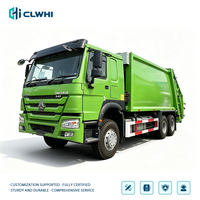 Nouveau camion à ordures compacteur arrière Howo 6x4 12M³ 340HP Euro 6, camion à ordures de grande taille, compacteur de déchets Howo