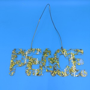 Adorno Acrílico con Letras de Paz, Decoración Brillante para Colgar en el Árbol de Navidad - Product Image 1