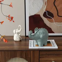 Ornement décoratif pour la maison en céramique en forme d'éléphant, style contemporain et créatif