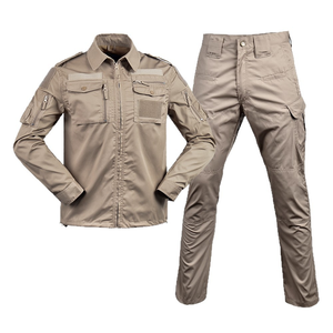 DF728 805 Traje de trabajo de camuflaje, traje táctico, ropa de trabajo, conjunto de uniforme de camuflaje para hombre, camisa de manga larga y pantalones cargo - Product Image 4