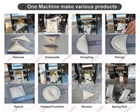 Machine automatique à raviolis pour la fabrication d'empanadas, de pelmenis, de samosas, de pierogis, de wontons et de rouleaux de printemps