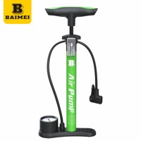 Pompe à air portable BAIMEI personnalisable haute pression 160 psi en acier, pompe à vélo de sol de haute qualité et confortable