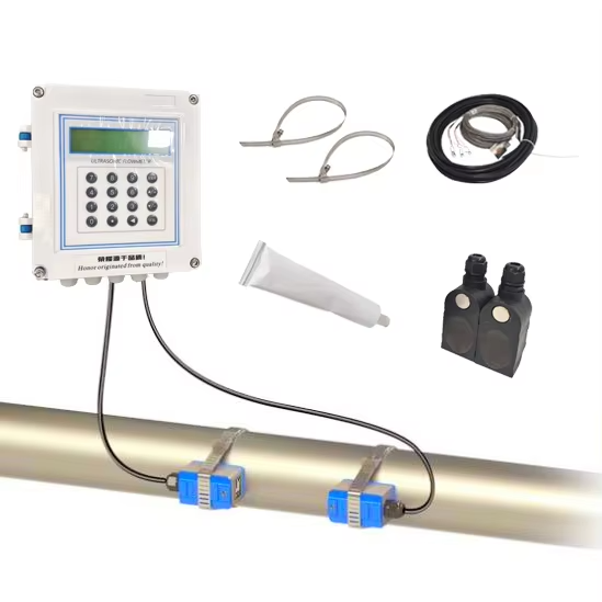 Digital Water Meter Smart Water Flow Meter Clamp Type Ultrasonic Flow Meter Digital Chemical Liquid Wall Mounted