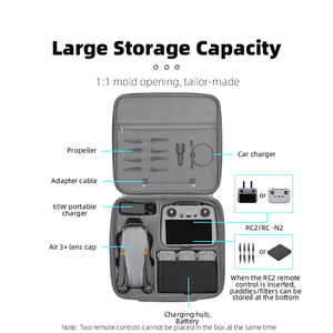 EVA Case Portable Hand Storage Bags Handbag for <strong>DJI</strong> Air 3 <strong>Mini</strong> 4K with RC N1 <strong>Remote</strong> <strong>Controller</strong> <strong>Charging</strong> Hub Drone Accessories - Product Image 3