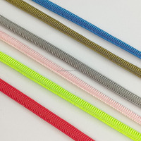 Sangle élastique plate semi-circulaire en Spandex/Nylon de 6 mm, motif plissé mille-pattes, pour chaussures – Vente directe usine