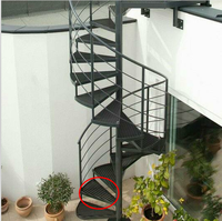 Escaliers modulaires en vente chaude, escalier en colimaçon en fer forgé, décoration extérieure, escaliers pour villa