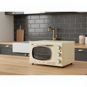 20L <strong>Retro</strong> Style Multi-Function <strong>Microwave</strong> - Adjustable Power, Honeycomb Liner, Cream Yellow, for 3-5 People Home Heating - Product Image 5