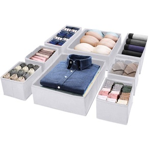 Giỏ Đựng Đồ Lót Bằng Vải Không Dệt <span class=keywords><strong>PP</strong></span> Gấp Gọn Được Hộp Đựng Hình Khối Hộp Sắp Xếp Tủ Quần Áo Tủ Quần Áo - Product Image 3