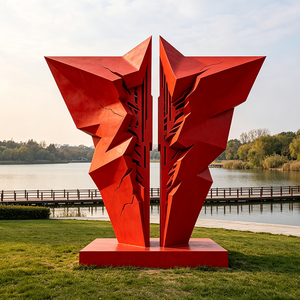 Gigantesca Fortezza Spirituale Rossa Moderna e Ispirazionale, Realizzata con Tecnologia di Forgiatura in Acciaio Inossidabile 304 - Product Image 4