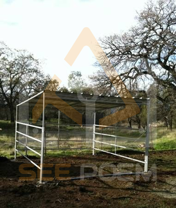 馬具馬車用馬小屋屋根とフェンス付き屋外馬小屋馬車用馬具 - Product Image 3