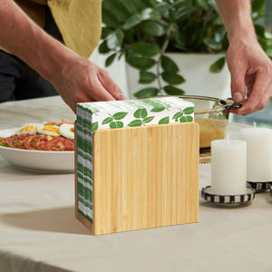 Distributeur de mouchoirs <span class=keywords><strong>carré</strong></span> autoportant de table décoratif de style europé<span class=keywords><strong>en</strong></span> porte-serviettes <span class=keywords><strong>en</strong></span> bambou - Product Image 4