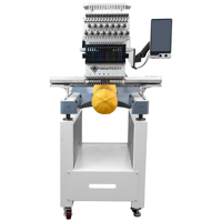 Machine à broder commerciale SEWTECH à tête unique 15 aiguilles 400x600mm pour broderie de casquettes, vêtements et broderie plate