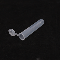 Tubes à centrifuger gradués en PP de 5 ml avec couvercles, transparents, étanches, à fond rond, pour utilisation en laboratoire