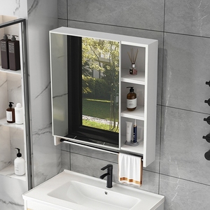 WINER M& Style Simple, Armoire <span class=keywords><strong>de</strong></span> <span class=keywords><strong>Salle</strong></span> <span class=keywords><strong>de</strong></span> <span class=keywords><strong>Bain</strong></span> avec Miroir LED, Ouverture sur un Côté, en Acier au Carbone - Product Image 6