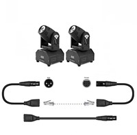 Cable convertidor DMX512 OEM Cat5 RJ45 8P8C hembra a doble XLR 3 pines macho/hembra, de cobre puro y aluminio, Plug&Play para luces de escenario y cámaras